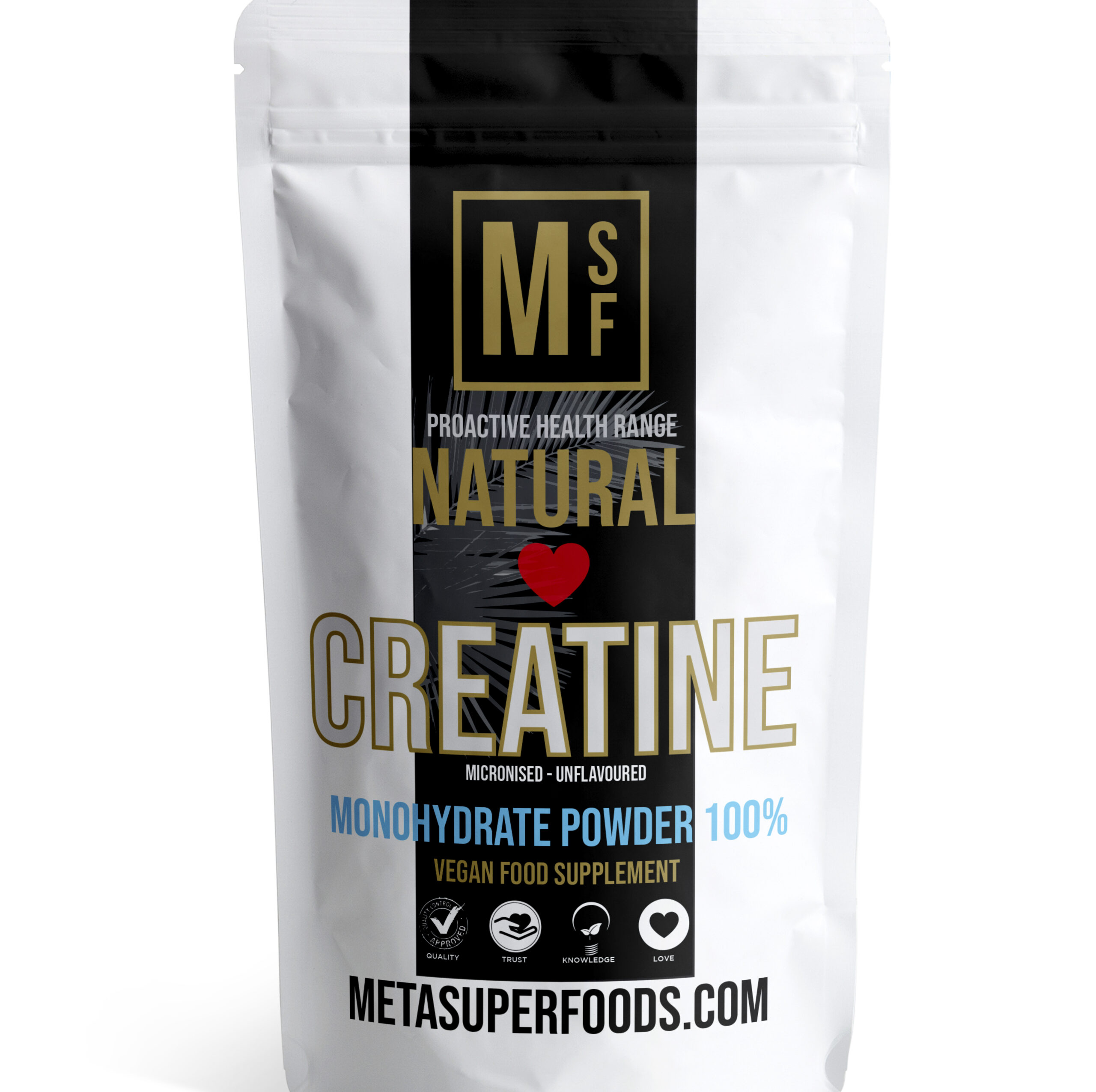 Creatine Monohydrate Powder Pure Vegan Maximise All Natural