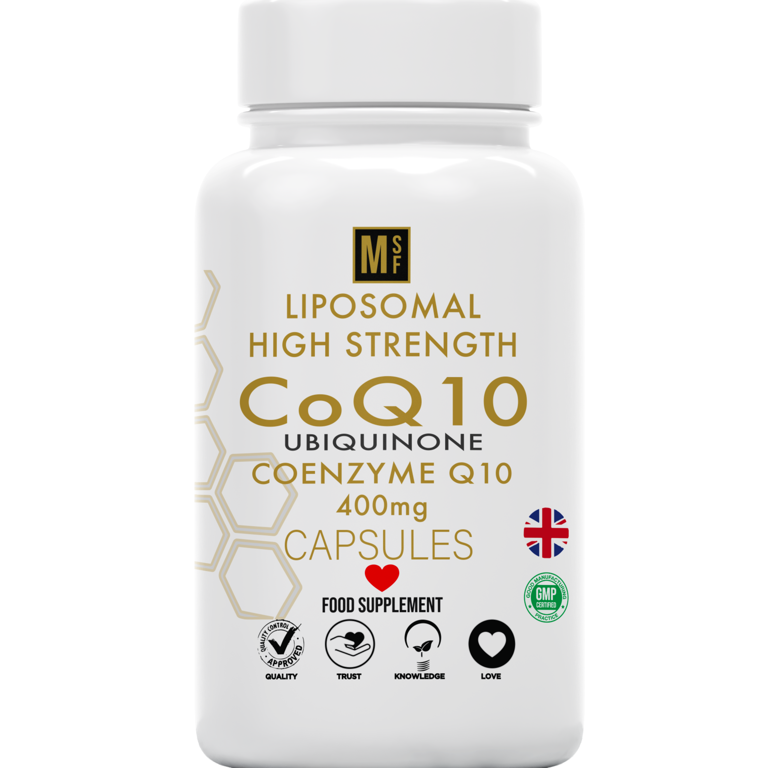 Ubiquinone Coenzyme Q10 400mg | 120 High Strength Vegan Capsules | Liposomal High Absorption CoQ10 1-A-Day Tablets | CoEnzymeQ10 Supplement | 4 Months Supply UK Company