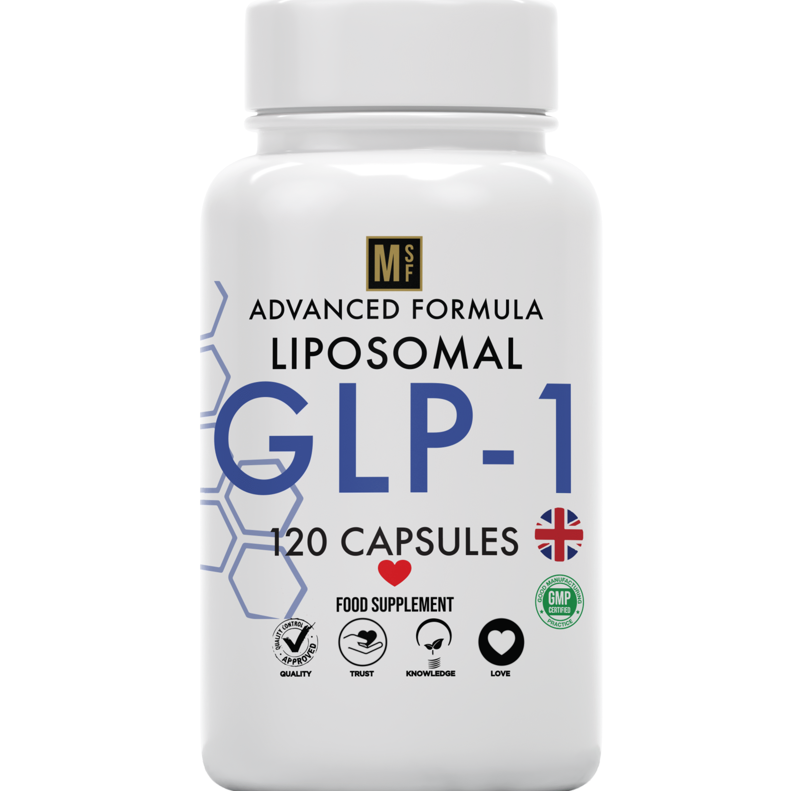 GLP-1 Supplement - Hops Flower & Green Tea Complex | 120 Capsules | 2 Month Supply | Liposomal Multi-Nutrient Gut & Digestive Support with Eriocitrin | Vegan | No Fillers | UK Company